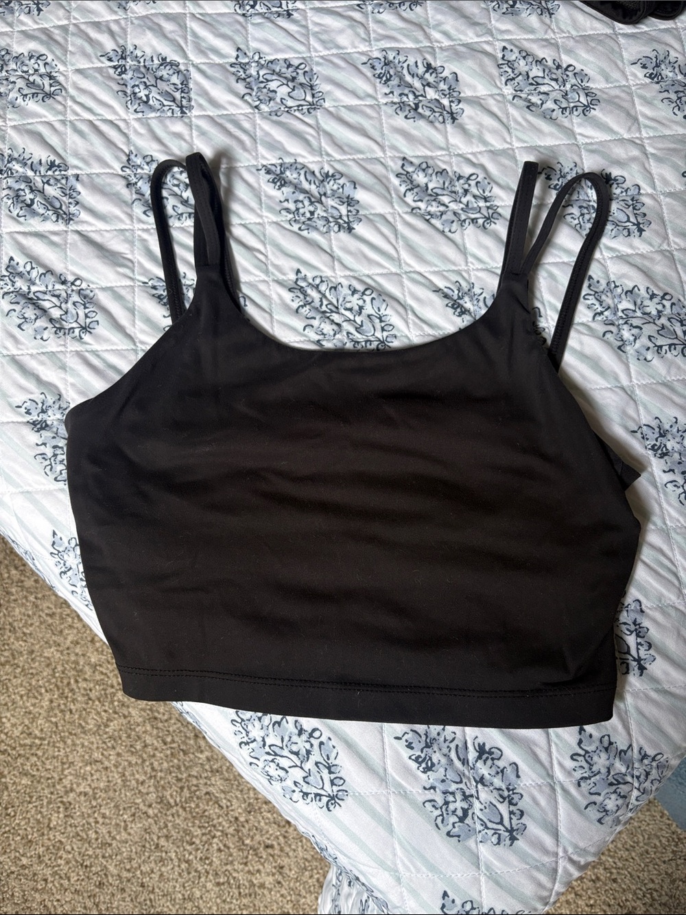 NVGTN Black Cropped workout tank